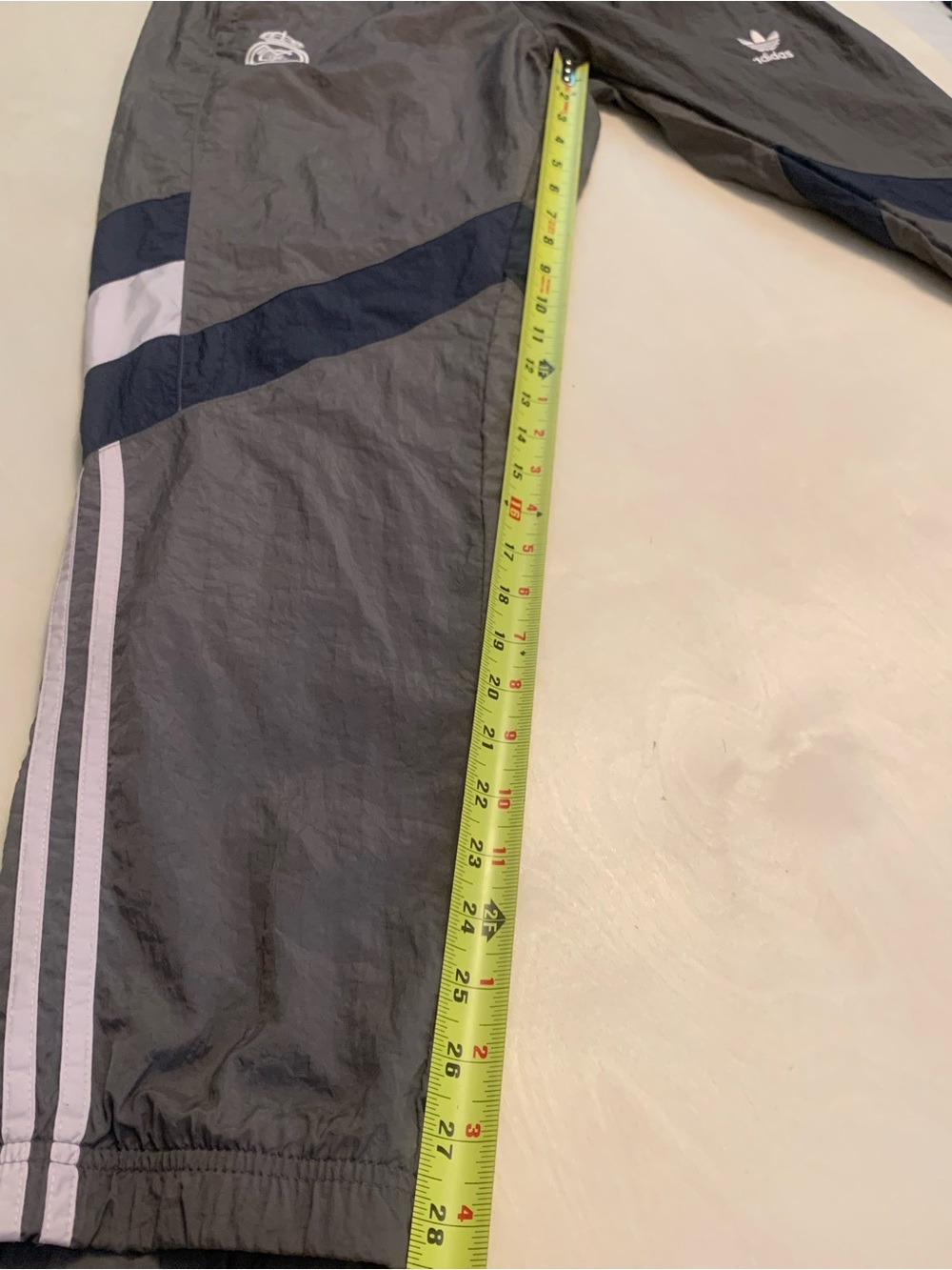 adidas Men’s Real Madrid Originals Dark Gray Track Pants, Size Small (Unisex) - Picture 7 of 11